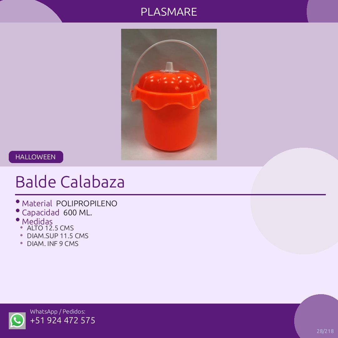 Balde Calabaza — Plasmare