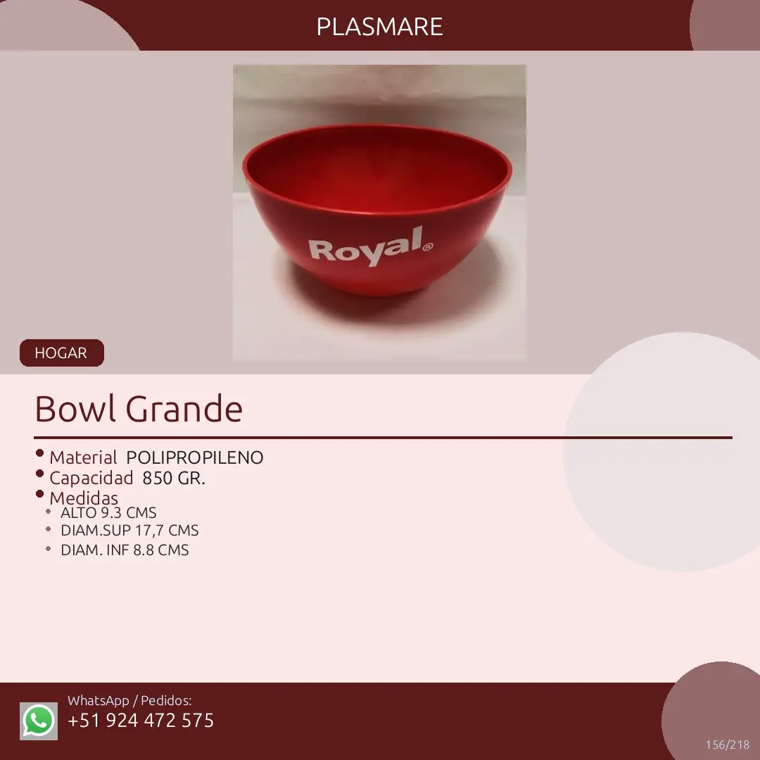 Producto destacado de Hogar - Bowl Grande