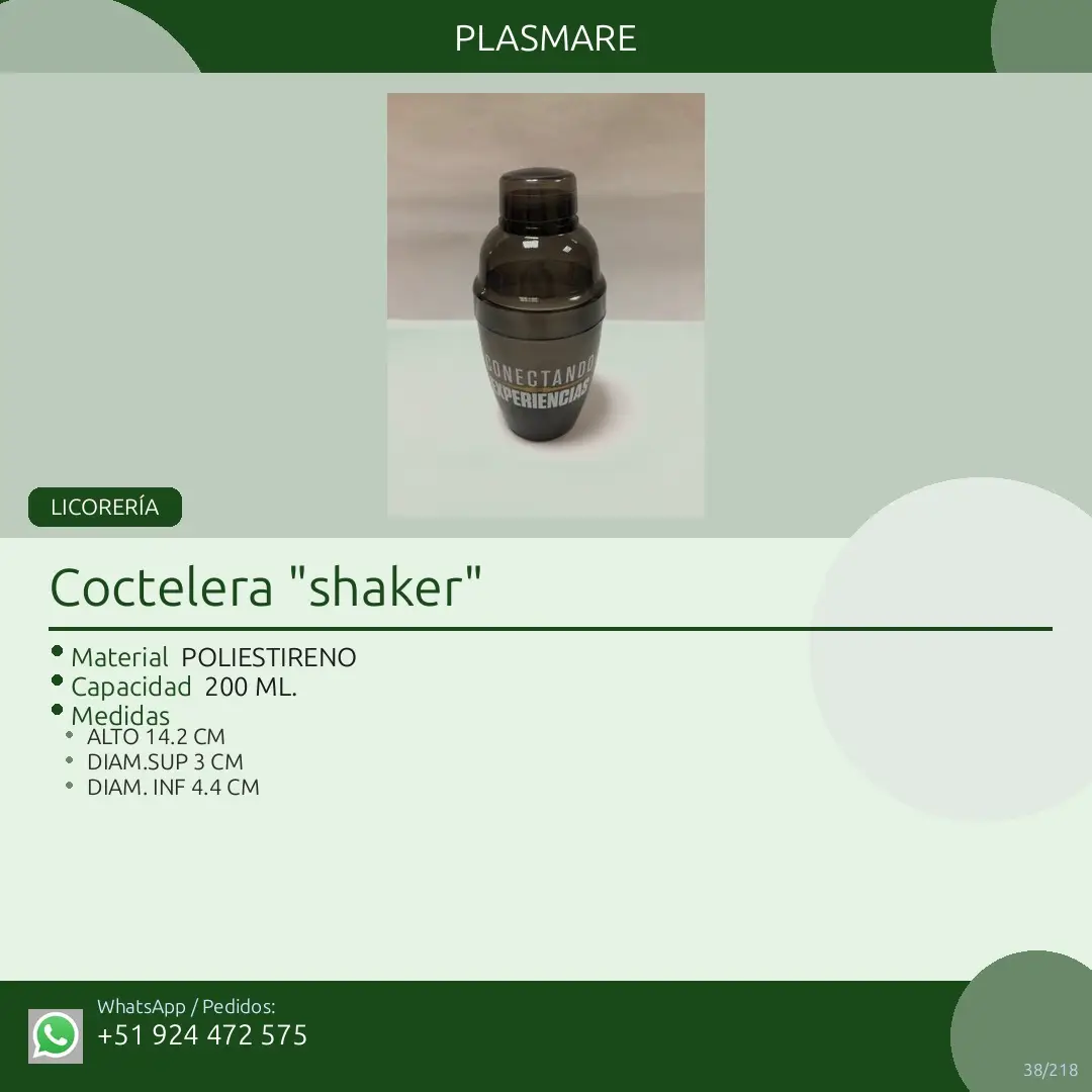 Producto destacado de Licorería - Coctelera Shaker