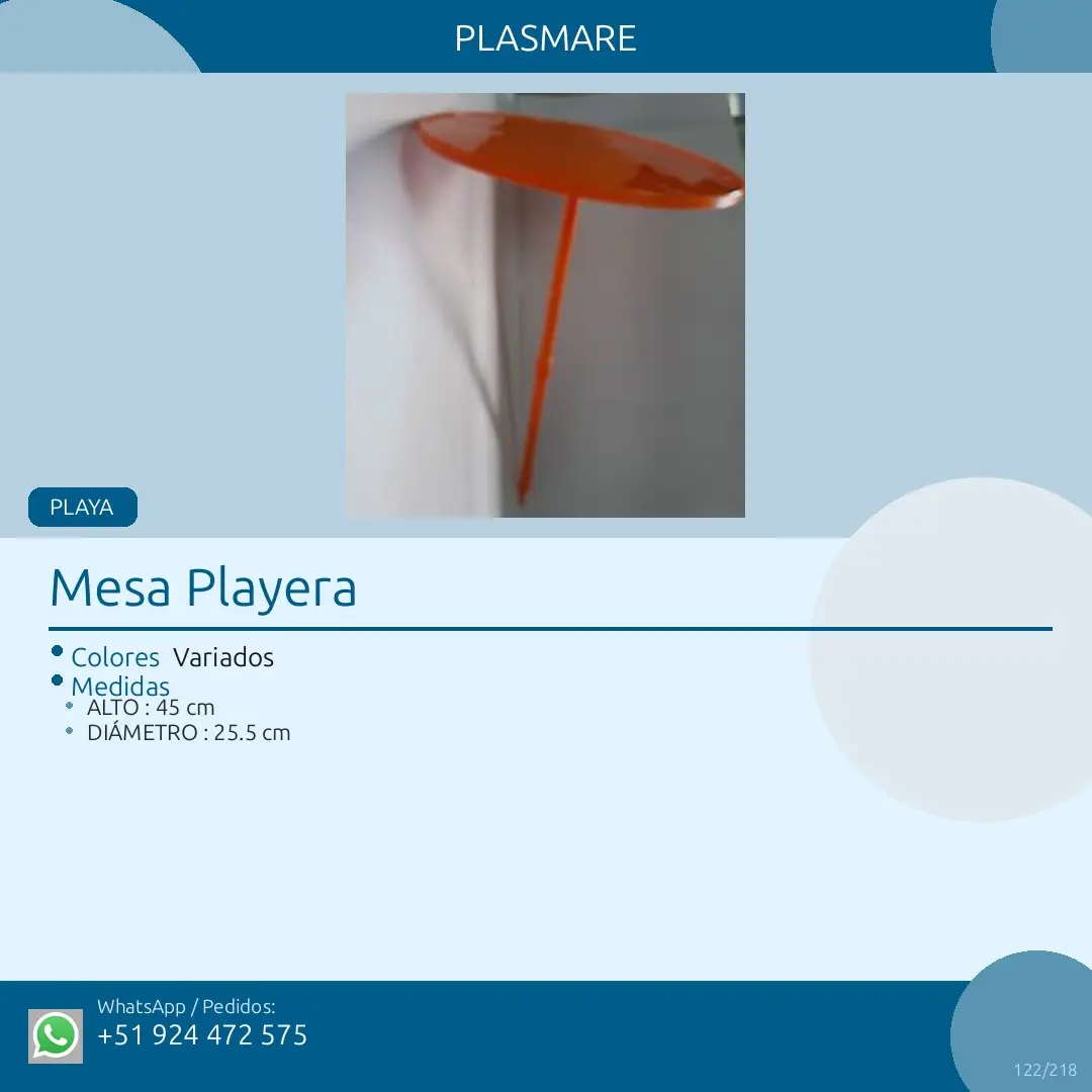 Producto destacado de Playa - Mesa Playera