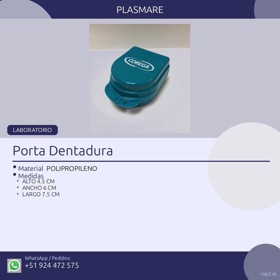 Porta Dentadura — Plasmare