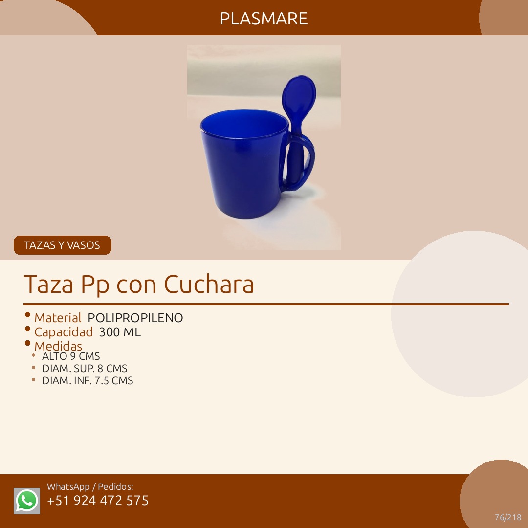 Taza PP con Cuchara — Plasmare