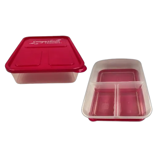 Taper con 3 Divisiones 1.25 kg — tapers plástico personalizable | Plasmare