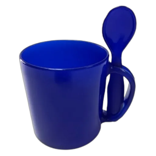 Taza PP con Cuchara 300 ml — vasos y tazas plástico personalizable | Plasmare