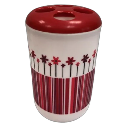 Vaso Porta Cepillo 4 Cepillos — baño plástico personalizable | Plasmare