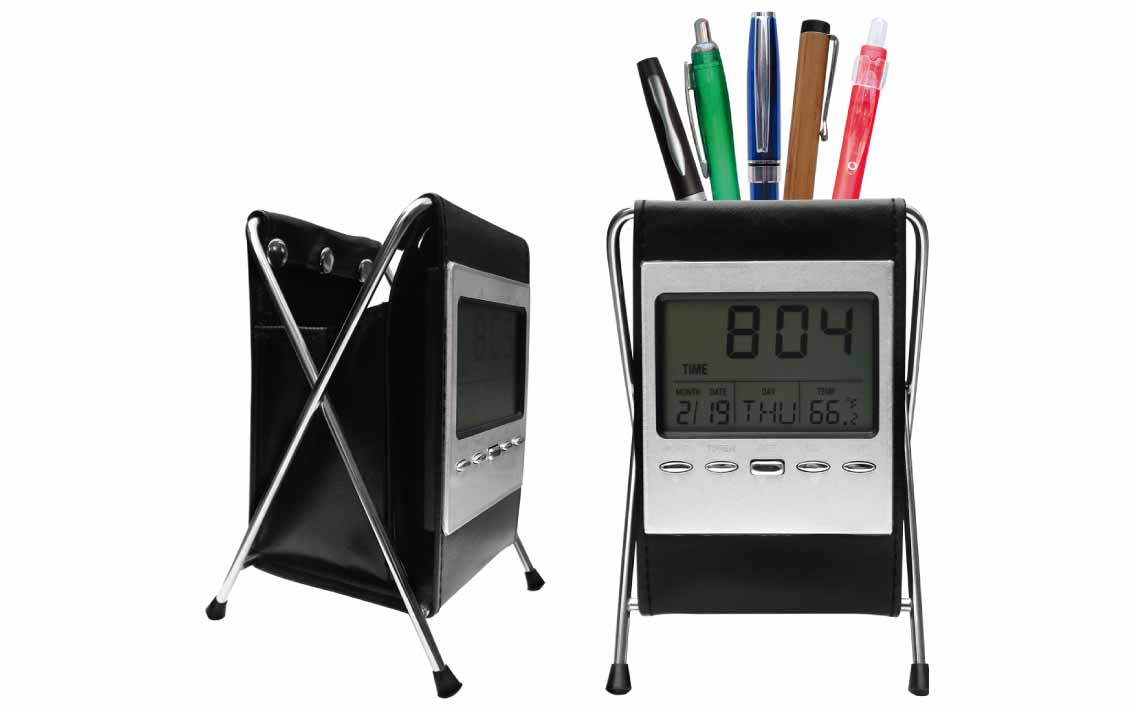 Porta Lapicerro Reloj SFPS 110502 - Artículos de Escritorio Plasmare