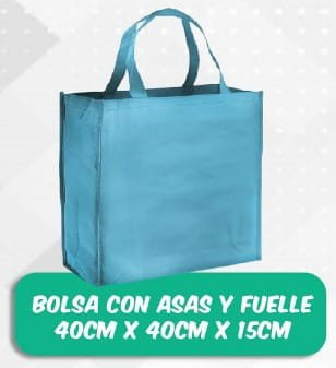 Bolsa Con Asas Y Fuelle 40 X 40 - Bolsos Ecológicos Plasmare