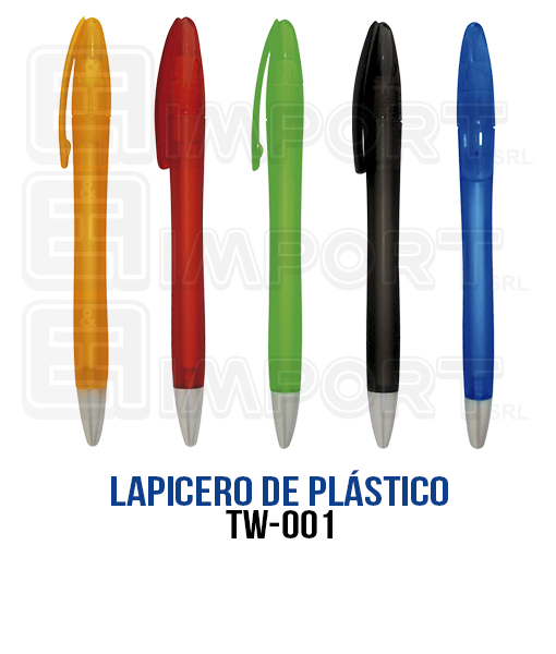 Lapicero De Plastico TW 001ALL - Lap Plástico Plasmare