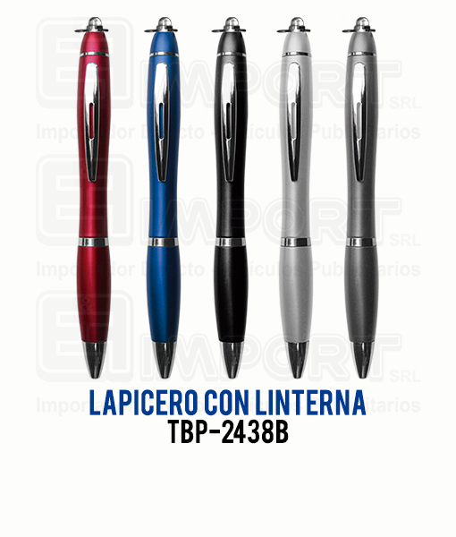 LAPICERO PL STICO CON LINTERNA TBP 2438B 0 - Lapiceros Plasmare